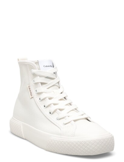 Calvin Klein Vulc High Top Laceup Canvas White 37