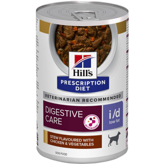 Hill's Prescription Diet i/d Hundefôr med Kylling og Grønnsaker Lavt Fettinnhold 354 g Hill's Prescription Diet i/d Hundefôr med Kylling og Grønnsaker Lavt Fettinnhold 354 g