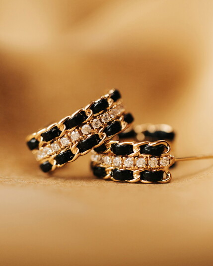 Coco Hoops øreringer jet