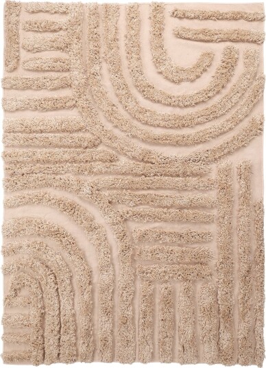 Ryetepper Cazorla Natural Cotton Shaggy beige Størrelse: 240 x 340 cm