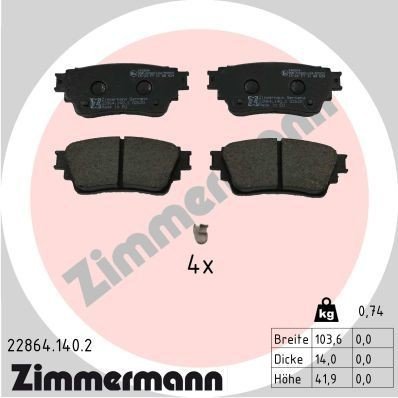 Bremseklosser ZIMMERMANN 22864.140.2 Bremseklosser ZIMMERMANN 22864.140.2