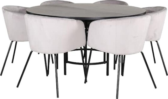 Spisegruppe furniture/fashion Copenhagen Ø140 cm med 6 Berit Stoler