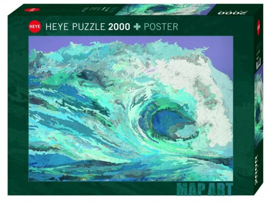 Heye Puslespill 2000 Map Art Wave Heye Puslespill 2000 Map Art Wave