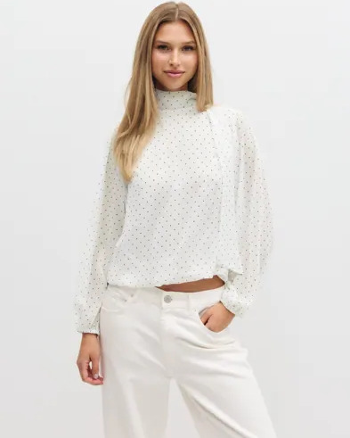 Neo Noir Hvit Dorellie Dot Blouse