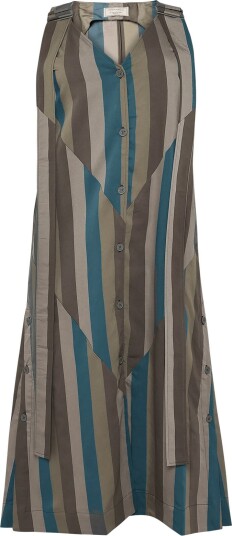 Maison Kitsune Buttoned Camisole Dress Khaki green 38