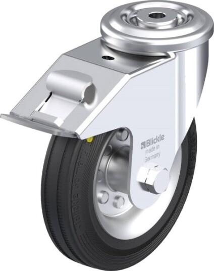 Blickle Styrehjul Med Bremse Ler-Ve 160R-Fi-El, Hjuldiameter 160 Mm, 135 Kg (1 Stk)