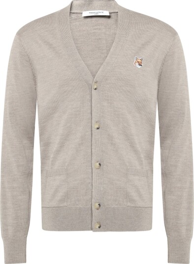 Maison Kitsune Fox Head Patch Classic Cardigan Beige L