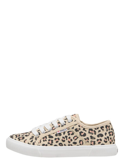 ONLY Onlnicola Canvas Sneaker Print Noos   Beige   39