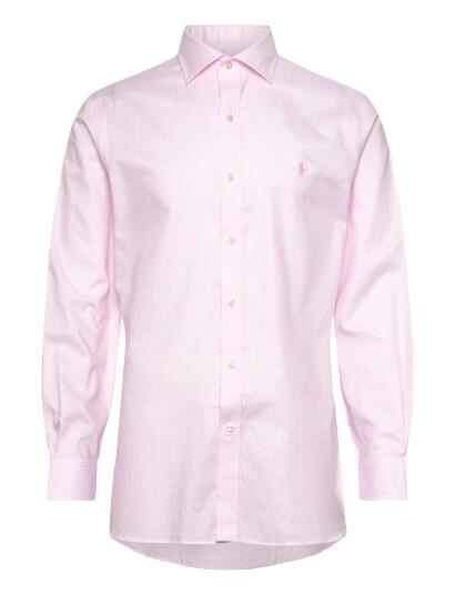 Polo Ralph Lauren Regent Slim Fit Striped Textured Shirt Pink 40.5 x 45