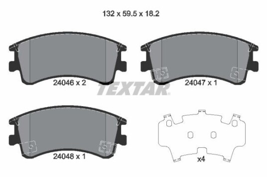 Bremseklosser TEXTAR 2404601 Bremseklosser TEXTAR 2404601