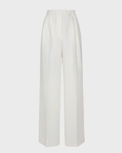 Andiata Gytta Trousers - Chalk White Hvit 40