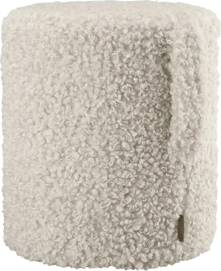 Blomus Pouf   40 Cm Ø 35 Cm   Teddy   Moonbeam   Cream   Ø 35CM