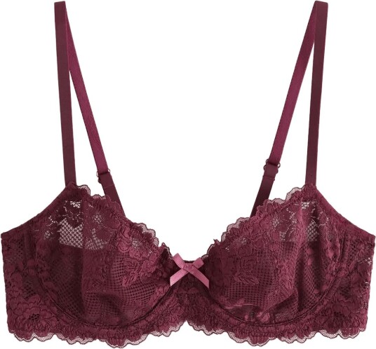 Lindex Ella M – Senna Unpadded Bra DARK DUSTY RED 85 E