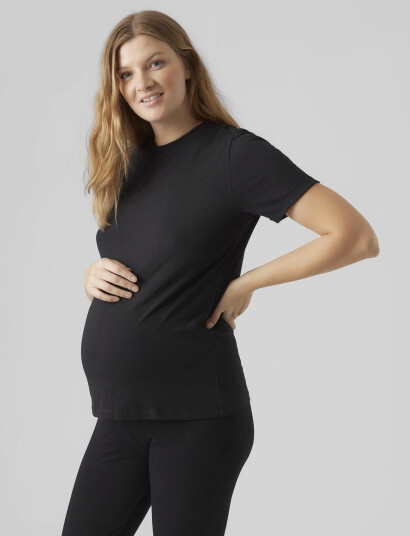 Mamalicious Mlneweva Ss Jrs Top - Black - XS