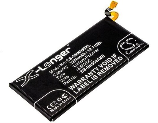 Samsung SM-N950U1 batteri (3300 mAh 3.85 V, Sort) Samsung SM-N950U1 batteri (3300 mAh 3.85 V, Sort)