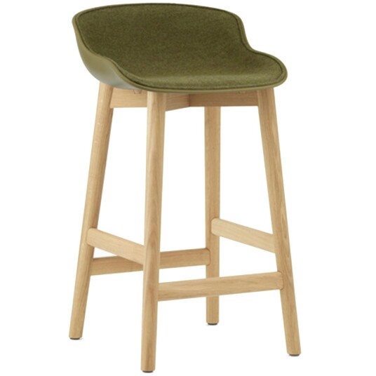 Normann Copenhagen Hyg Barstol 65 cm Polstret Front Olive / Eik