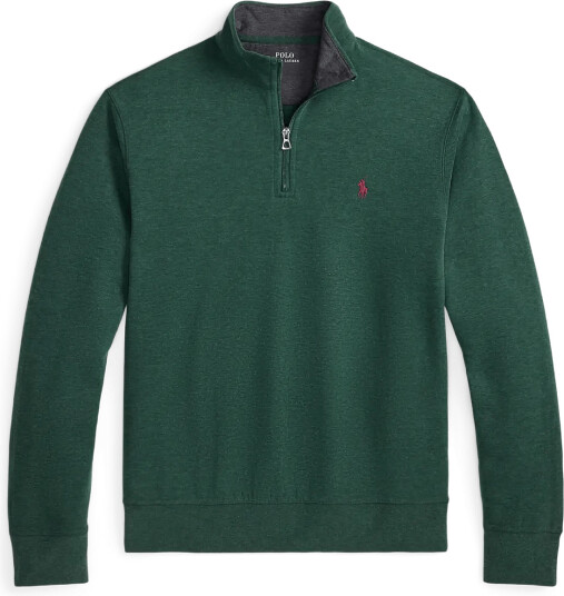 Polo Ralph Lauren Luxury Jersey Quarter Zip Pullover Green XXL