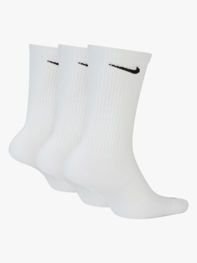Nike Everyday Plus Cushioned Training Crew Socks 3pk Hvit S