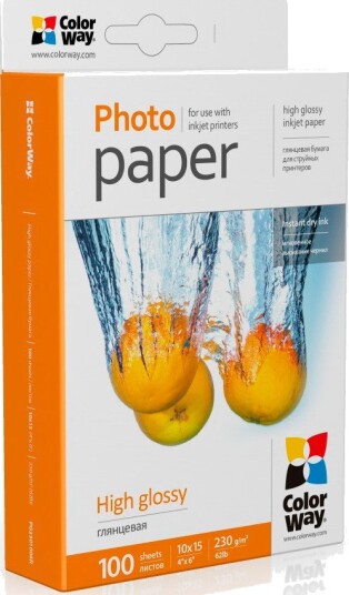 ColorWay High Glossy Fotopapir 10x15 cm 230 g 100 ark