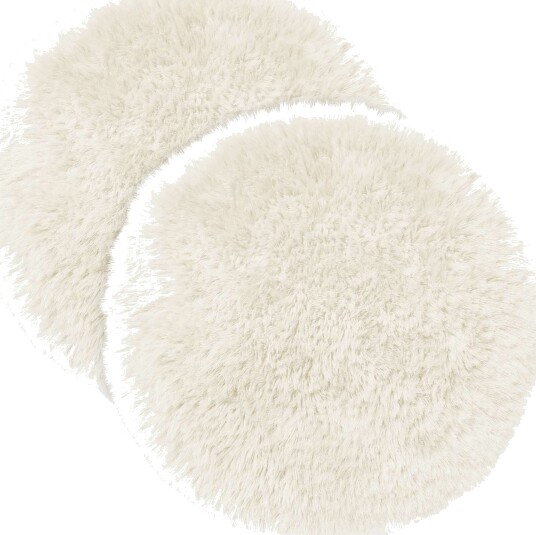 vidaXL Putetrekk 2 pcs HEERLEN Hvit Ø 30 cm PV Fleece