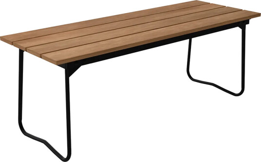 Grythyttan Stålmöbler Benk 8 Teak / Svart Grythyttan Stålmöbler Benk 8 Teak / Svart