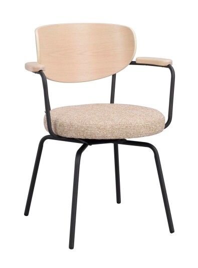 Rowico Home Merrick spisestuestol Mørk beige/hvitpigmentert/svart Beige