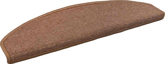 Selvlimende trappematter 15 pcs Brun 80 x 24,5 x 3,5 cm