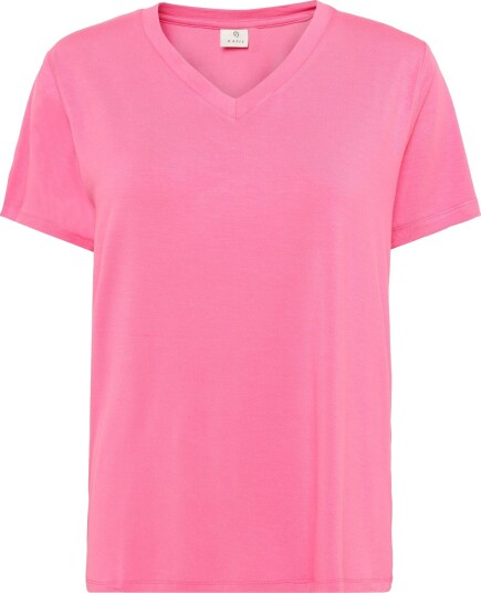 Kaffe Kafrida V Neck T Shirt Pink S Kaffe Kafrida V Neck T Shirt Pink S