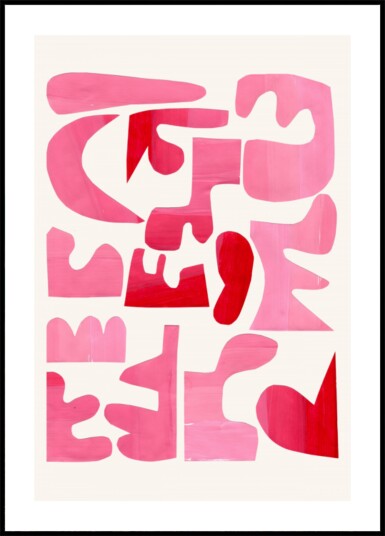 Bold Pink Shapes Plakat / 50x70