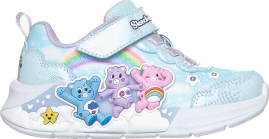 Skechers x Care Bears Sko m. Lys Lil Snugs Blå/Multi Skechers 25 Blinkende sko Hvit Lilla Lyseblå