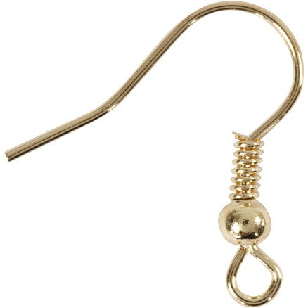 Diverse Ørekroker L: 18 mm forgylt 10 stk 1 pk