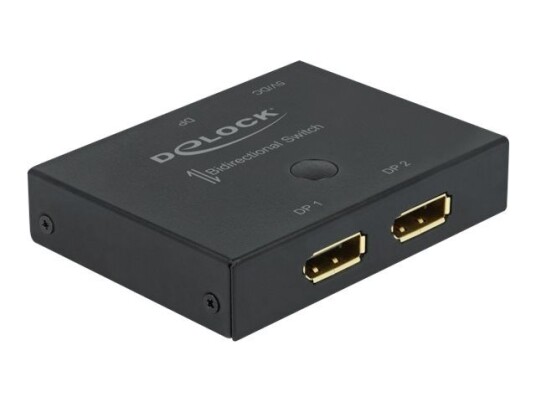 Delock DisplayPort 2 - 1 Switch bidirectional 8K 30 Hz - video/audio switch - 2 porter Delock DisplayPort 2 - 1 Switch bidirectional 8K 30 Hz - video/audio switch - 2 porter