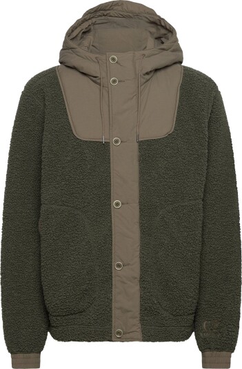 C.P. Company Polar Shell Mixed Hooded Jacket Green XXL