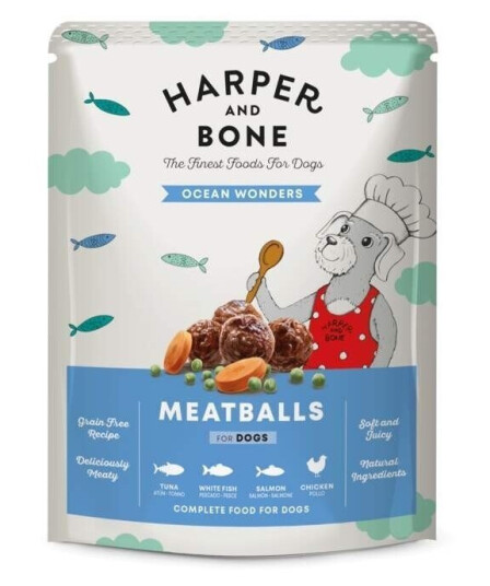 Harper And Bone Dog Pouch Oceans Wonders Kjøttboller Harper And Bone Dog Pouch Oceans Wonders Kjøttboller
