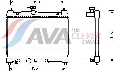 AVA COOLING SYSTEMS TO2287 Radiator motorkjøling AVA COOLING SYSTEMS TO2287 Radiator motorkjøling
