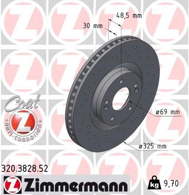 Bremseskive ZIMMERMANN 320.3828.52