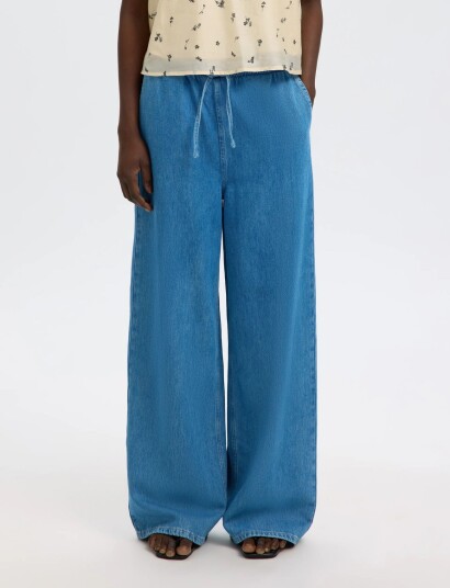 Selected Slfrelaxed Tenna Hw Jeans Blue 44 x 32
