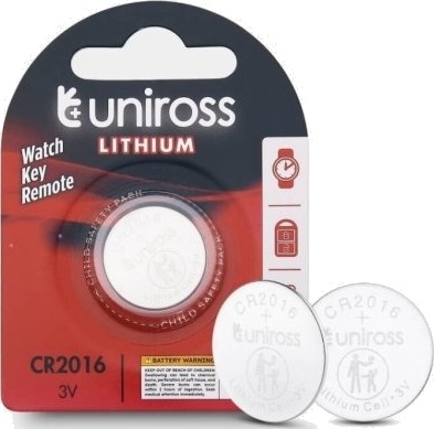 Uniross U1cr2016 Engangsbatteri Cr2016 Lithium 3 V 1 Stykker Sølv U1CR2016