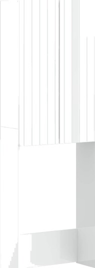 vidaXL Toalett skap ZWOLLE Høgglans hvit 66 x 25,5 x 190 cm