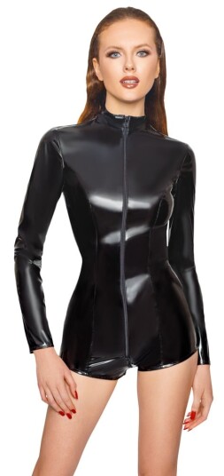 VINYL JUMPSUIT WITH LONG SLEEVES VINYL JUMPSUIT WITH LONG SLEEVES