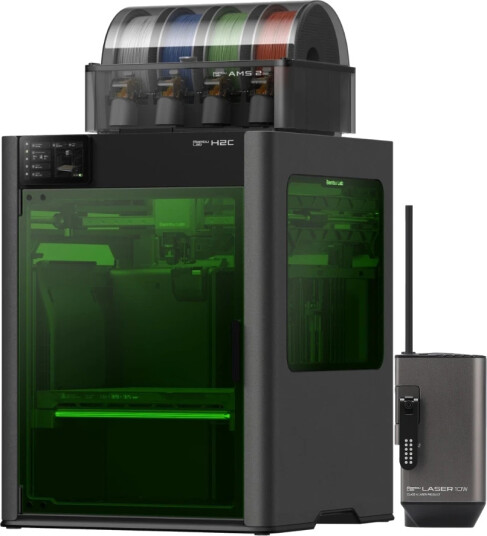 Bambu Lab H2C Laser Full Combo 3D-printer med 10 W lasermodul