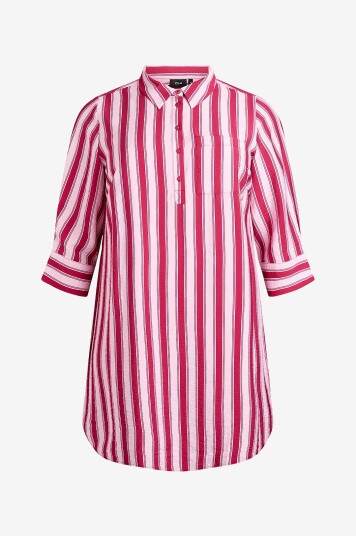 Zizzi Skjortekjole vKam 3/4 Abk Dress Rosa Zizzi Skjortekjole vKam 3/4 Abk Dress Rosa