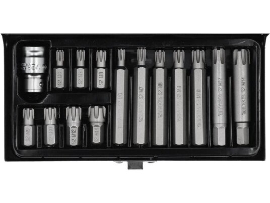 Yato 14 Delers Ribe Skrutrekker Bitssett M6-M14 9,5 mm Stål Yato 14 Delers Ribe Skrutrekker Bitssett M6-M14 9,5 mm Stål