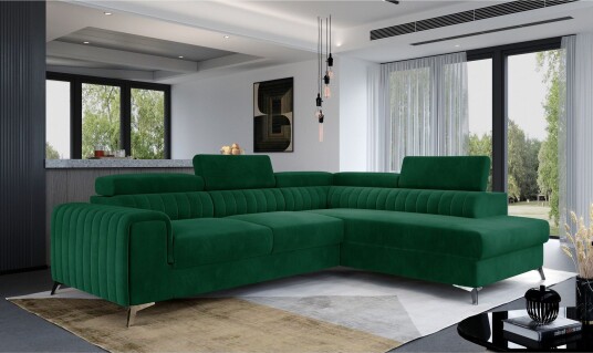 Laurece Sjeselongsofa Høyre   Grønn