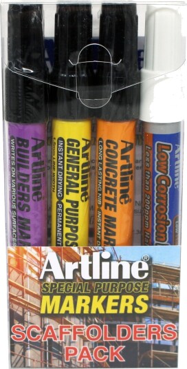 Marker Artline Scaffolders Kit 4-Pack