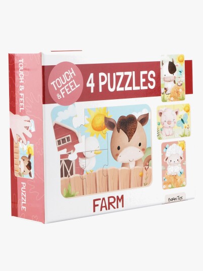 Barbo Toys Farm Touch & Feel Puzzles - Multi/patterned - ONE SIZE