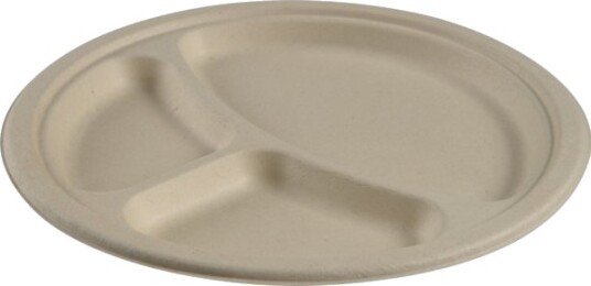 Fibertallerken Abena Gastro 2Cm Ø26cm Nature Sukkerrør   10 Stk.