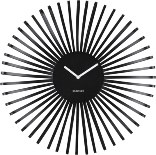 KARLSSON Wall Clock Polo Black - Black - Ø 48 CM