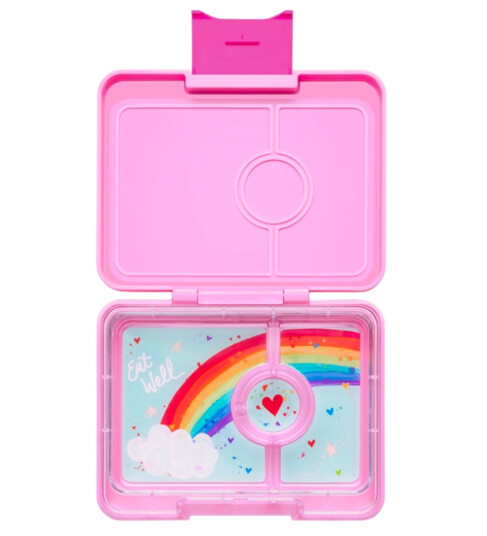 Yumbox Snack 3 Sections Lunchbox Power Pink/Rainbow
