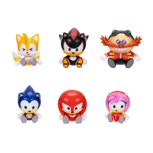 Sonic The Hedgehog Figursett – 6 stk 4 cm – Sonic og Venner